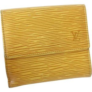 366089F V Louis Vuitton Wallet Portefeiulle Yellow Elise Epi Leather